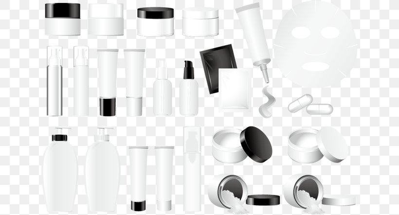 Lotion Cosmetics Cosmetic Container Cosmetic Packaging, PNG, 650x442px, Lotion, Art, Black And White, Bottle, Brand Download Free