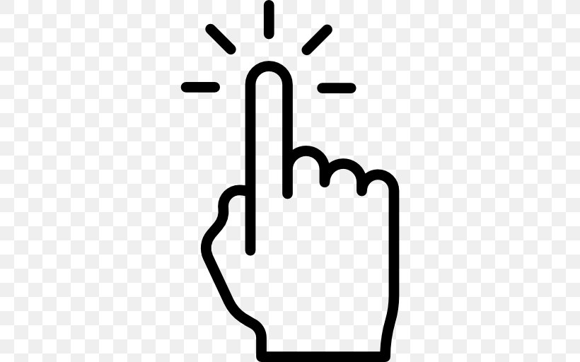 Index Finger, PNG, 512x512px, Finger, Area, Black And White, Computer Software, Gesture Download Free