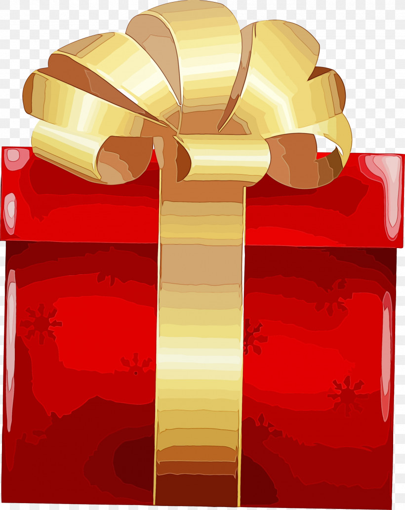 Red Ribbon Material Property Present, PNG, 2427x3061px, Christmas Gift Box, Christmas, Material Property, Paint, Present Download Free