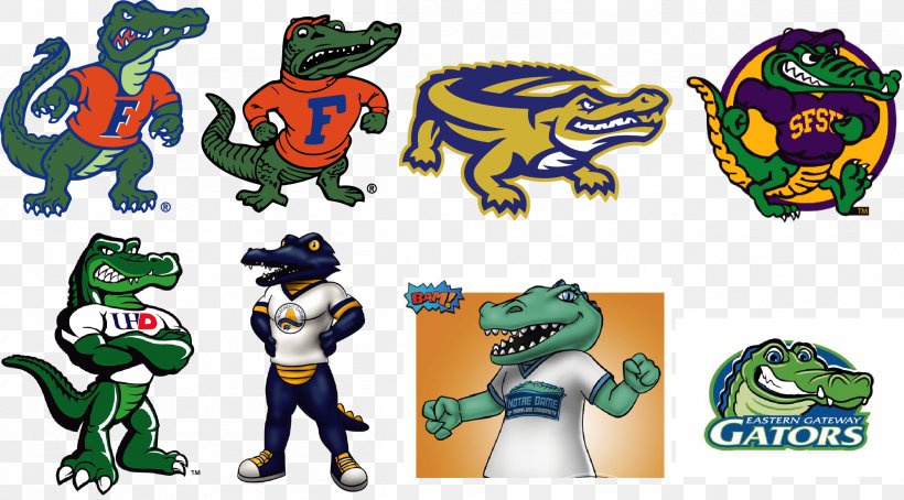 Florida Gators Football Florida Gators Baseball Miami Hurricanes Football Mascot University Of Florida, PNG, 2408x1335px, Florida Gators Football, Amphibian, Animal Figure, College Athletics, College Football Download Free