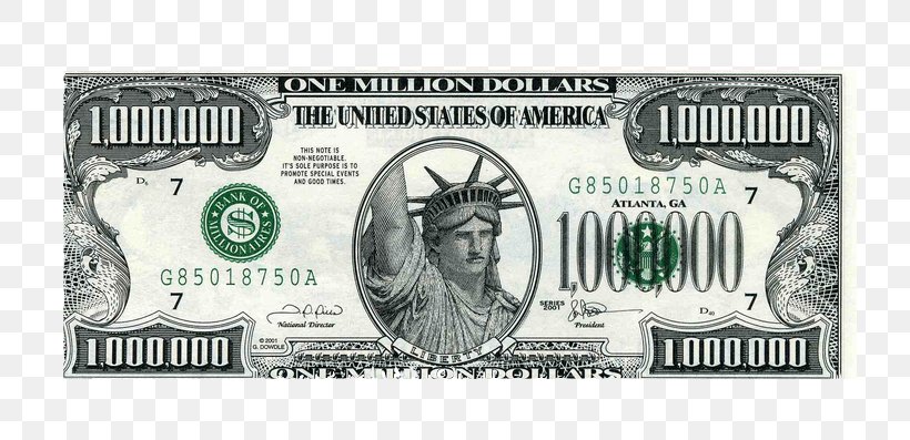 United States Dollar United States One-dollar Bill Banknote 1,000,000, PNG, 765x397px, United States Dollar, Bank, Banknote, Cash, Confederate States Dollar Download Free