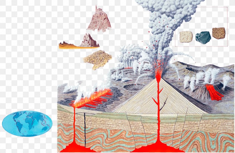 Volcanic Magma Eruption Geography Illustration, PNG, 1557x1015px, Watercolor, Cartoon, Flower, Frame, Heart Download Free