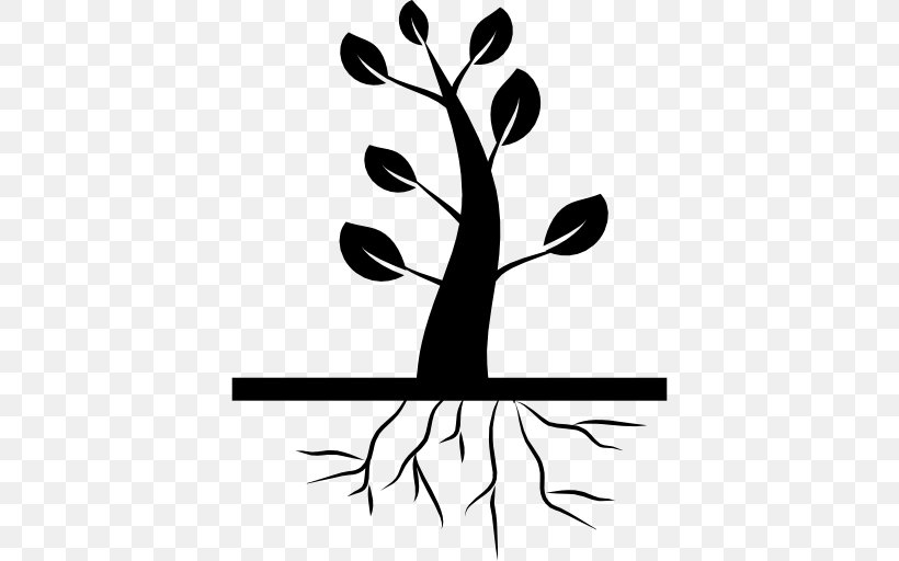 Branch Root Tree Clip Art, PNG, 512x512px, Branch, Artwork, Black And White, Flora, Flower Download Free