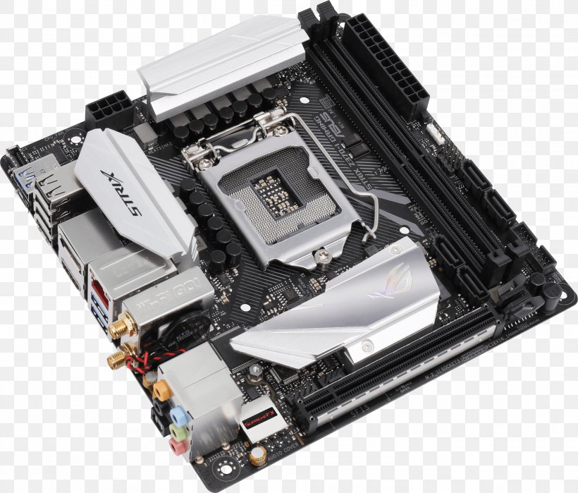 Intel Motherboard LGA 1151 Mini-ITX ASUS, PNG, 2999x2558px, Intel, Asus, Central Processing Unit, Chipset, Coffee Lake Download Free