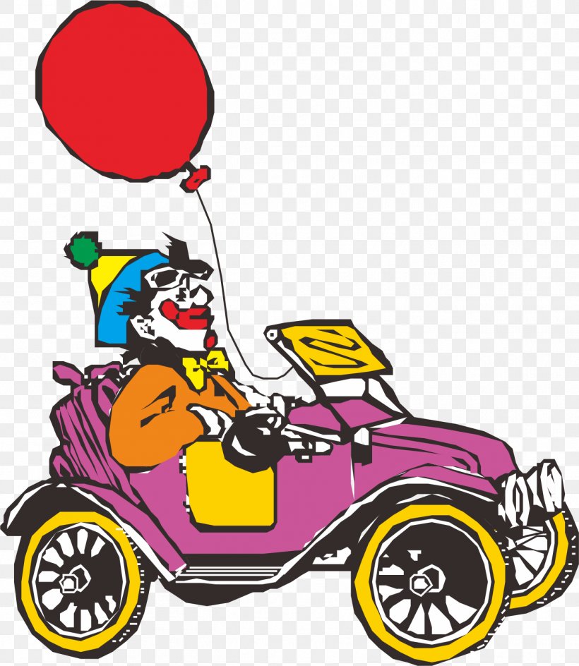 Car Clown Clip Art, PNG, 1352x1558px, Car, Balloon, Calhambeque, Cartoon, Clown Download Free