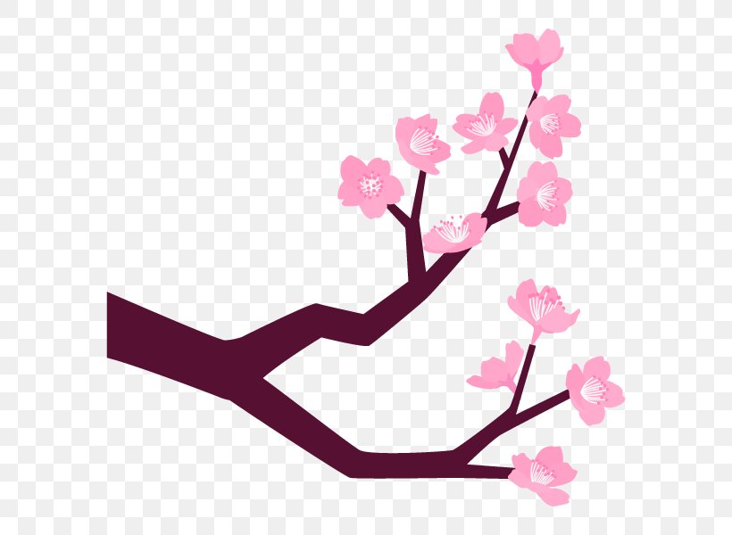 Cherry Blossom Illustration Flower Design Clip Art, PNG, 600x600px, Cherry Blossom, Blossom, Branch, Floral Design, Flower Download Free