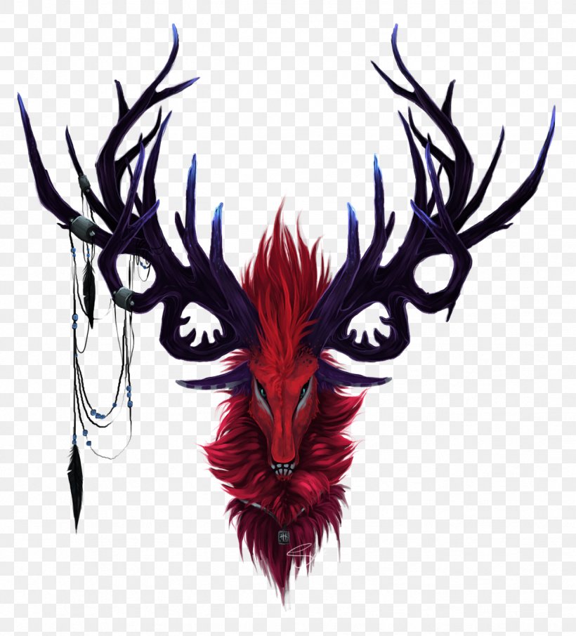 Drawing Deer Demon, PNG, 1232x1362px, Drawing, Antler, Art, Beak, Character Download Free
