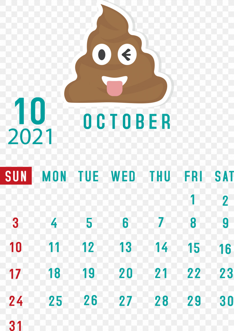 October 2021 Printable Calendar October 2021 Calendar, PNG, 2120x2999px, October 2021 Printable Calendar, Behavior, Calendar System, Happiness, Htc Download Free