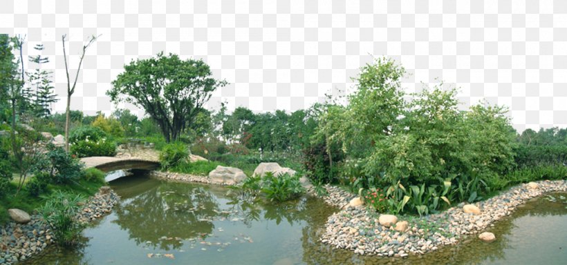 Pond Garden Landscape Architecture, PNG, 1000x469px, Pond, Botanical Garden, English Landscape Garden, Garden, Grass Download Free
