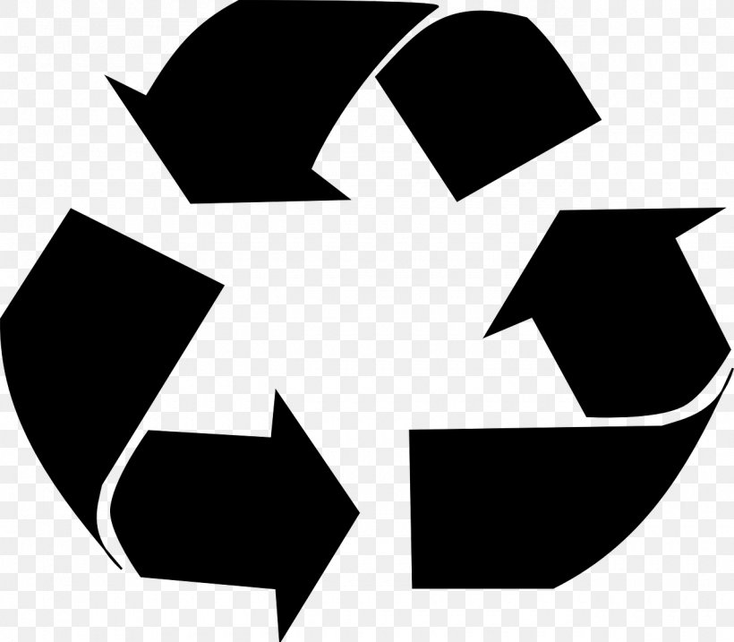 Recycling Symbol Recycling Bin Waste Clip Art, PNG, 1280x1120px, Recycling Symbol, Blackandwhite, Brand, Emblem, Logo Download Free
