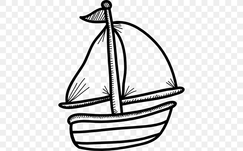 Sailboat Sailing Ship Clip Art, PNG, 512x512px, Sailboat, Artwork, Black And White, Boat, Drawing Download Free