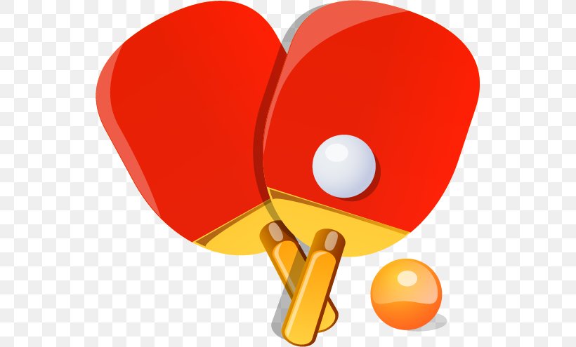 Pong Table Tennis Ball Racket, PNG, 547x495px, China National Table Tennis Team, Ball, Cartoon, Clip Art, Heart Download Free