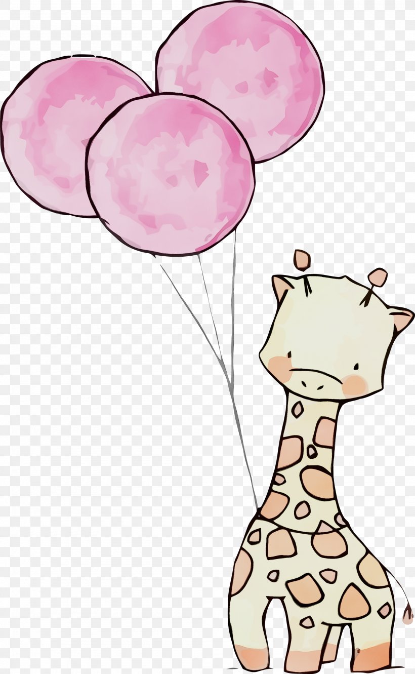 Giraffe Giraffidae Pink Cartoon Line Art, PNG, 2100x3411px, Watercolor, Cartoon, Giraffe, Giraffidae, Line Art Download Free