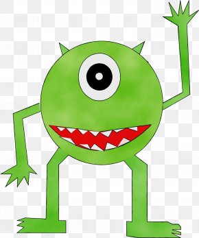 Fictional Character Smiley - Green Leaf Watercolor PNG