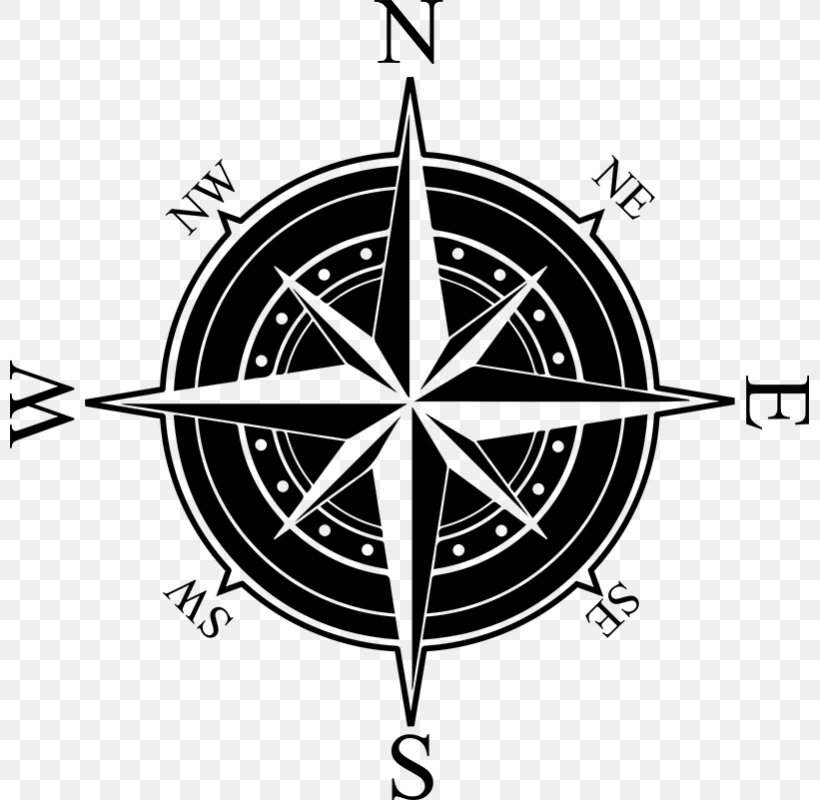 Compass Rose Hotel Wind Rose, PNG, 800x800px, Compass Rose, Black And White, Cartography, Compas, Compass Download Free