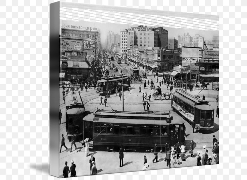 San Francisco Ferry Building Market Street San Francisco Cable Car System Gallery Wrap, PNG, 650x598px, San Francisco Ferry Building, Art, Black And White, Cable Car, California Download Free