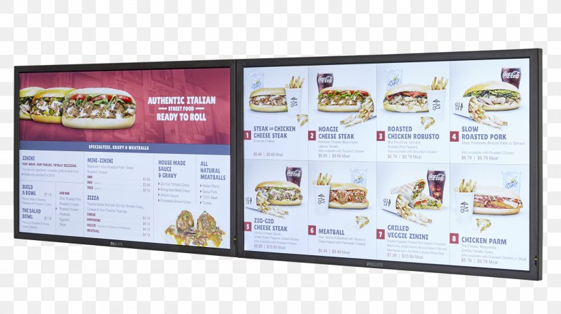 Cafe Menu Restaurant Digital Signs Food, PNG, 1600x897px, Cafe, Advertising, Brand, Digital Signage Product Comparison, Digital Signs Download Free