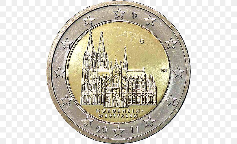 German Euro Coins 2 Euro Coin 2 Euro Commemorative Coins, PNG, 500x500px, 2 Euro Coin, 2 Euro Commemorative Coins, 50 State Quarters, Coin, Commemorative Coin Download Free
