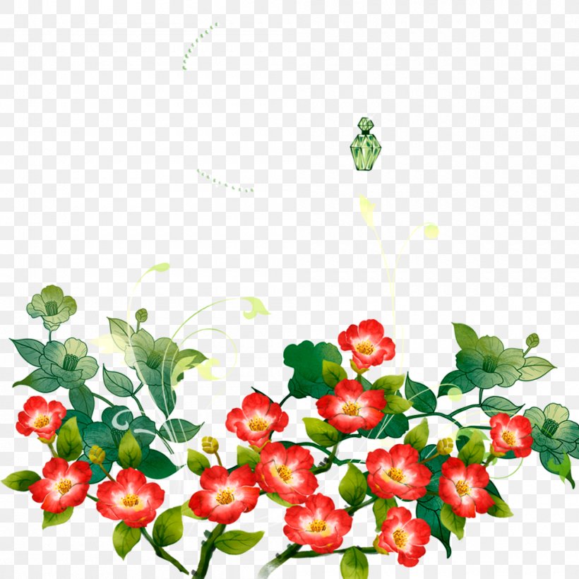 Floral Design Designer, PNG, 1000x1000px, Watercolor, Cartoon, Flower, Frame, Heart Download Free