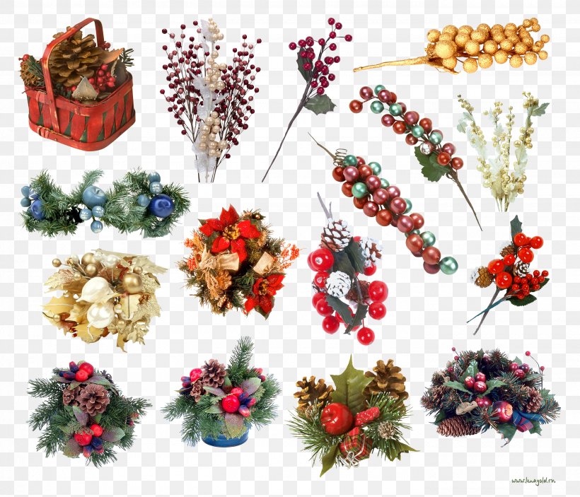 Christmas Ornament Floral Design Clip Art, PNG, 2800x2403px, Christmas Ornament, Berry, Christmas, Christmas Decoration, Conifer Download Free