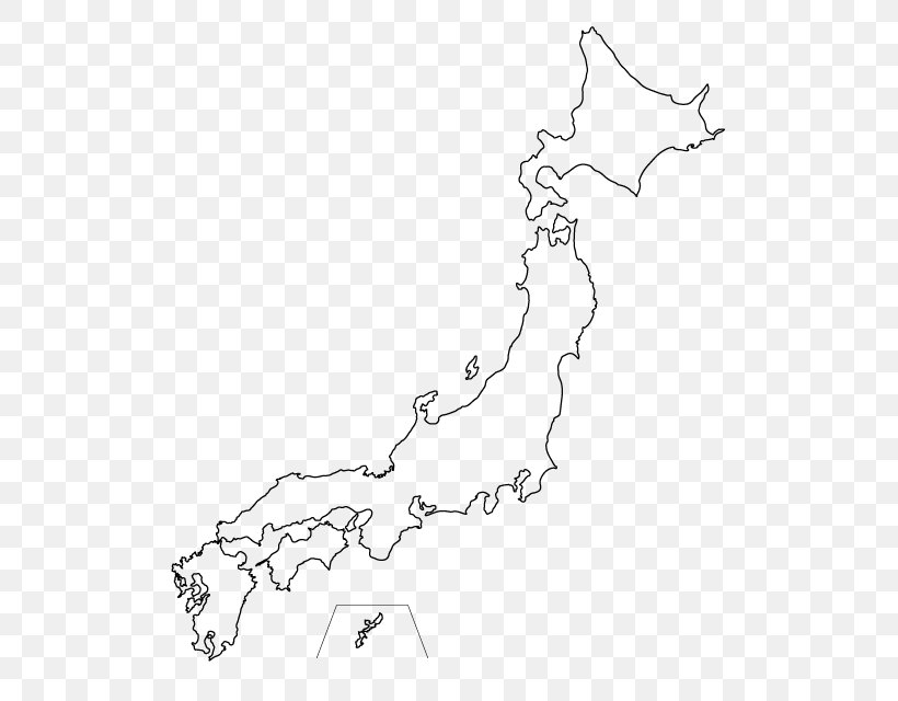 Japan Blank Map World Map, PNG, 640x640px, Japan, Area, Black, Black And White, Blank Map Download Free