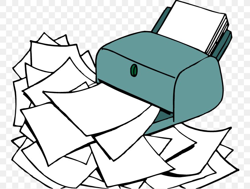 Paper Recycling Printer Printing Clip Art, PNG, 750x621px, Paper, Area, Artwork, Black And White, Digital Printing Download Free