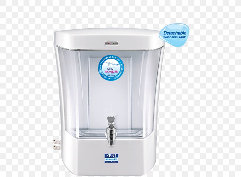 Water Filter Reverse Osmosis Water Purification Kent RO Systems Purified Water, PNG, 473x600px, Water Filter, Filtration, Home Appliance, Kent Ro Systems, Kitchen Appliance Download Free