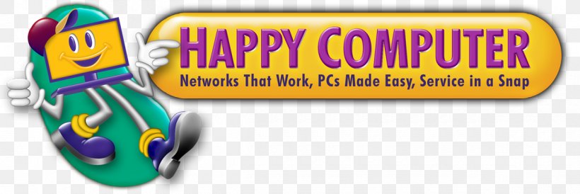 Happy Computer, Inc Logo Brand Product Design, PNG, 1200x402px, Logo, Banner, Brand, Computer, Computer Virus Download Free