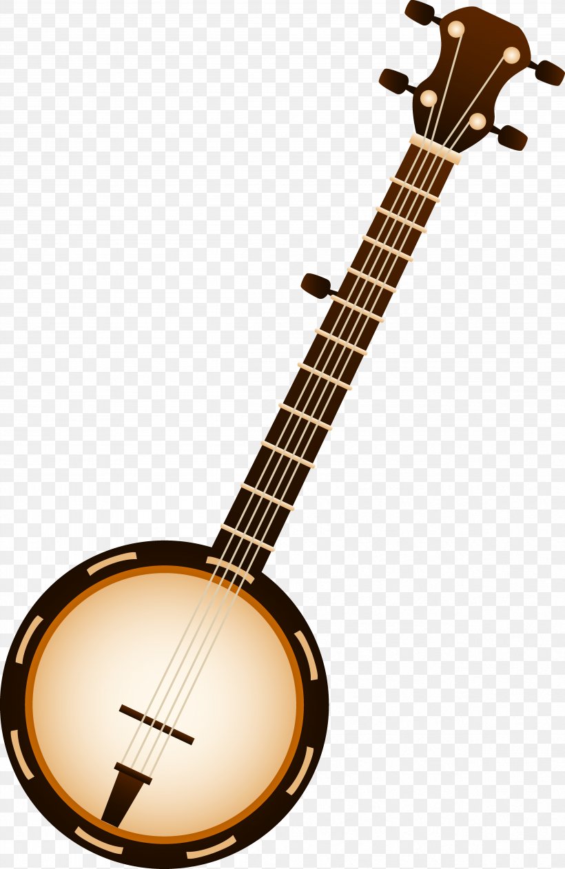 Banjo Musical Instruments String Instruments Bluegrass Clip Art, PNG, 4802x7395px, Watercolor, Cartoon, Flower, Frame, Heart Download Free