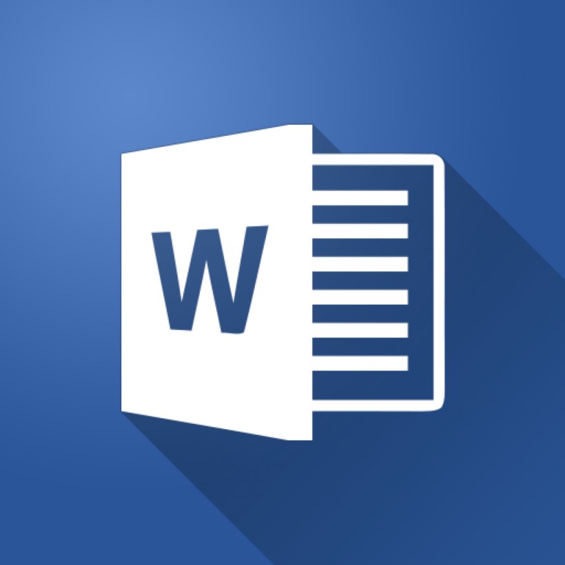Microsoft Word Microsoft Office 2016 Tutorial Computer Software, PNG, 1024x1024px, Microsoft Word, Blue, Brand, Computer Software, Document Download Free