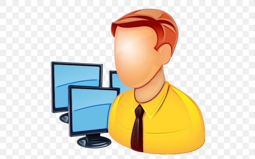 Cartoon Clip Art Call Centre Output Device Personal Computer, PNG, 512x512px, Watercolor, Call Centre, Cartoon, Computer Monitor Accessory, Job Download Free