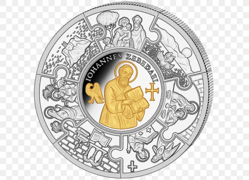 Coin Apostle Saint Disciple Silver, PNG, 600x593px, Coin, Apostle, Currency, Discepolo, Disciple Download Free