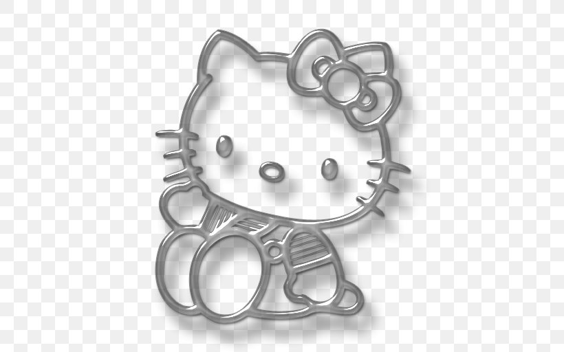 Hello Kitty Desktop Wallpaper Kavaii, PNG, 512x512px, Hello Kitty, Black And White, Body Jewelry, Cuteness, Idea Download Free