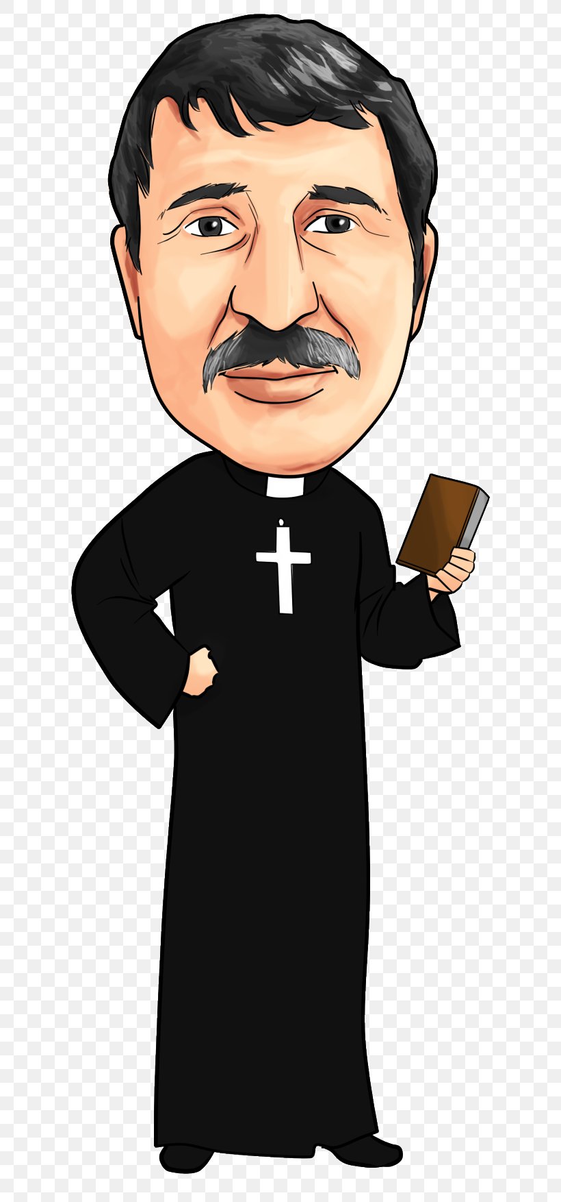 Cartoon Caricature Priest, PNG, 640x1754px, Cartoon, Art, Beard