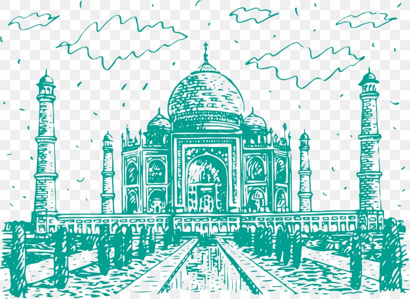 Taj Mahal Yamuna Travel, PNG, 1875x1369px, Taj Mahal, Agra, Arch, Architecture, Black And White Download Free