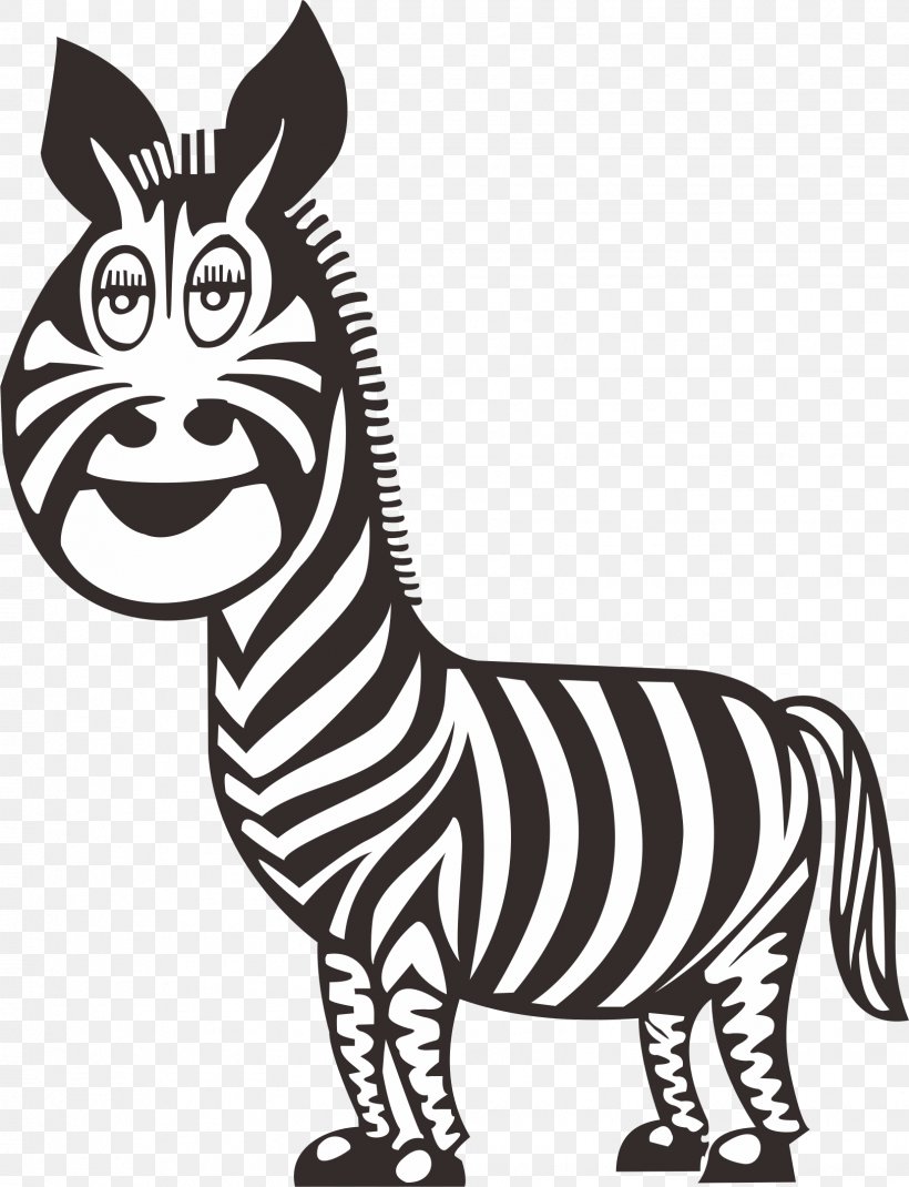 Zebra Euclidean Vector, PNG, 1624x2120px, Zebra, Big Cats, Black And White, Carnivoran, Cartoon Download Free