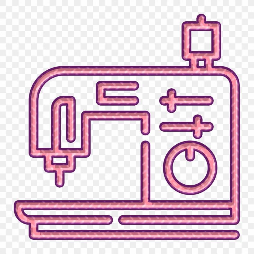 Labor Icon Sew Icon Sewing Machine Icon, PNG, 1090x1090px, Labor Icon, Line, Pink, Rectangle, Sew Icon Download Free