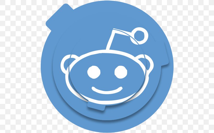 Reddit Social Media, PNG, 512x512px, Reddit, Area, Blue, Decal, Smile Download Free