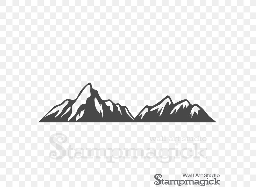Vector Graphics Clip Art Image Illustration Mountain, PNG, 600x600px, Mountain, Blackandwhite, Brand, Landscape, Logo Download Free