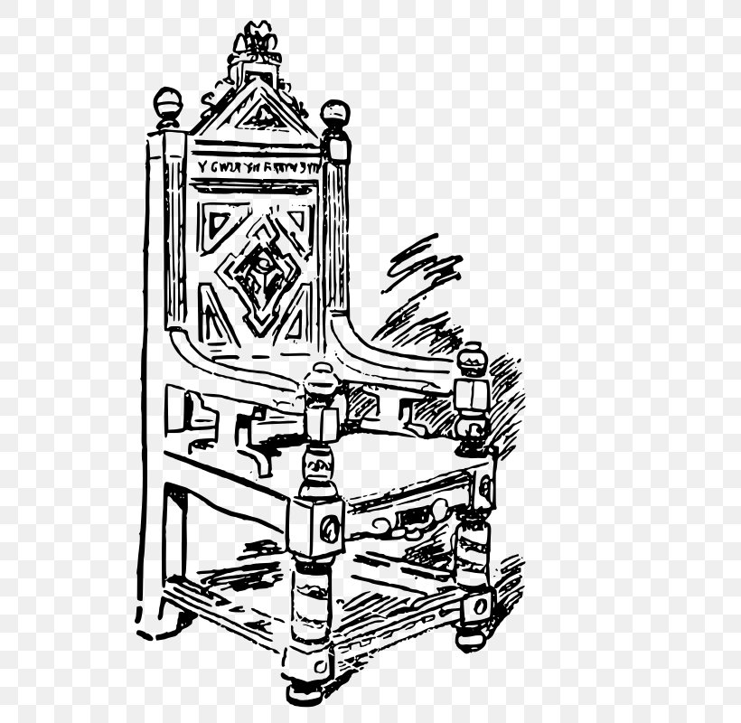 Chair Throne Clip Art, PNG, 566x800px, Chair, Black And White, Drawing, Furniture, Line Art Download Free