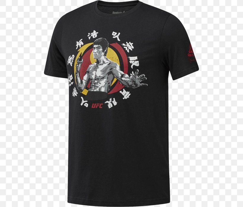 T-shirt Ultimate Fighting Championship Reebok Men's UFC Fighter Bruce Lee Tee Clothing, PNG, 700x700px, Tshirt, Active Shirt, Black, Brand, Bruce Lee Download Free