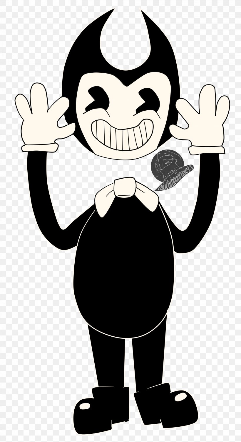 Bendy And The Ink Machine, PNG, 3248x5952px, Cartoon, Black White M, Character, Comics, Finger Download Free