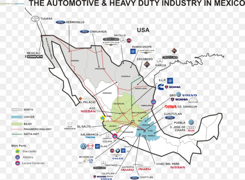 Car Mexico Automotive Industry Manufacturing, PNG, 1024x753px, Car, Area, Automotive Industry, Business, Diagram Download Free