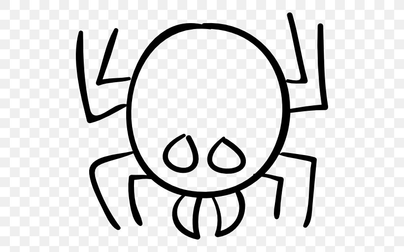 Spider, PNG, 512x512px, Spider, Area, Black, Black And White, Eyewear Download Free