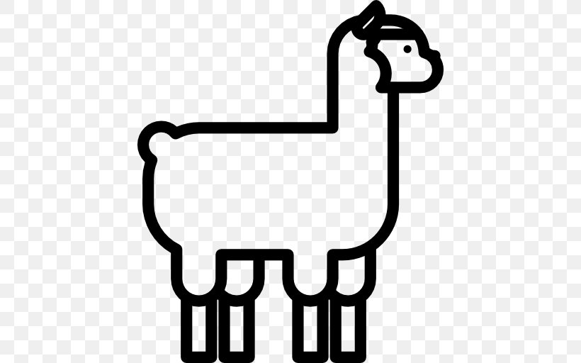 Llama Clip Art, PNG, 512x512px, Llama, Animal, Area, Black And White, Hand Download Free