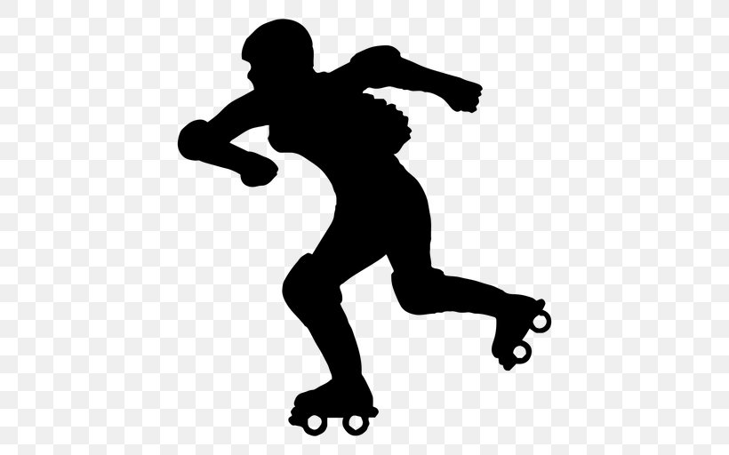 Roller Derby Roller Skates Roller Skating Clip Art, PNG, 512x512px, Roller Derby, Arm, Black, Black And White, Footwear Download Free