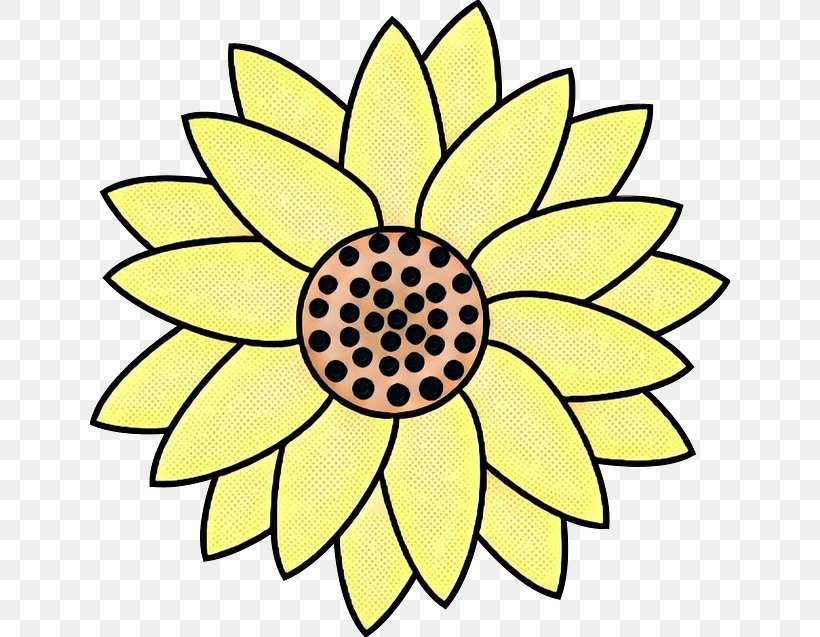 Sunflower, PNG, 640x637px, Pop Art, Cut Flowers, Flower, Petal, Plant Download Free