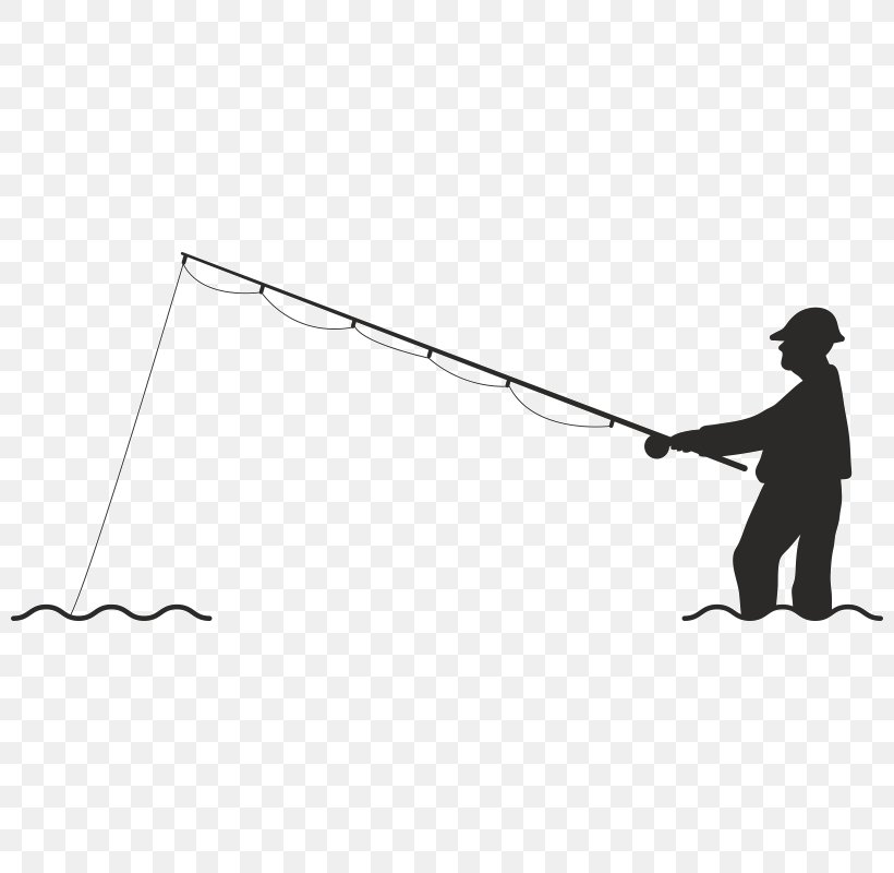 Vector Graphics Fisherman Illustration Fly Fishing, PNG, 800x800px, Fisherman, Angling, Area, Black And White, Cartoon Download Free