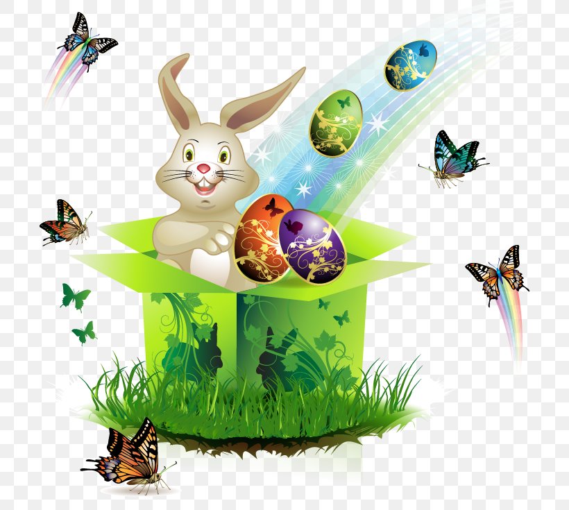 Butterfly Easter Egg Easter Postcard, PNG, 706x735px, Butterfly, Easter, Easter Bunny, Easter Egg, Easter Postcard Download Free