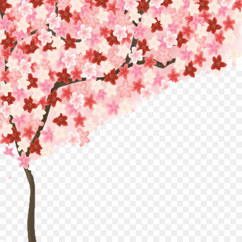 Paper Living Room Wall Wallpaper, PNG, 2362x2363px, Paper, Bedroom, Blossom, Branch, Cherry Blossom Download Free